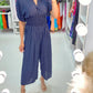 🔥 54% RABATT🔥 Jumpsuit med prickigt tryck och elastisk midja