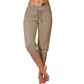 Bästsäljare🔥 👖 Högmidjade 3/4-joggers med sidofickor – stretchig komfort för träning och vardag
