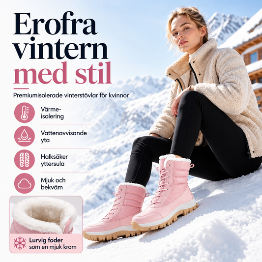 👢Vattentäta snökängor för dam med plyschfoder och skaft i mellanhöjd❄️