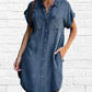 💃Casual Denim Short Sleeve Dress