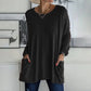 🎉2026 Hot Sale 49% OFF💞 Damer Rund hals Långärmad Löst sittande Fick-T-shirt
