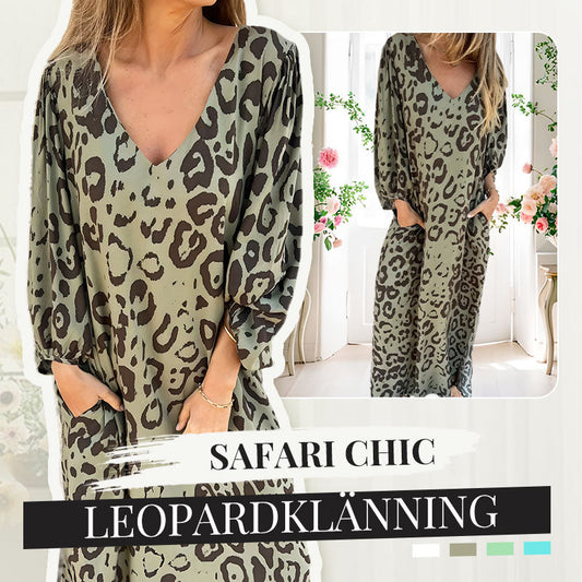 💖"Storsäljare - Direkt rabatt 50%!" - Safari Chic Leopardklänning🔥