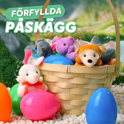🔥HOT SALE 50% OFF-12/24/36 ST Förfyllda Påskägg med Fyllda Djurleksaker