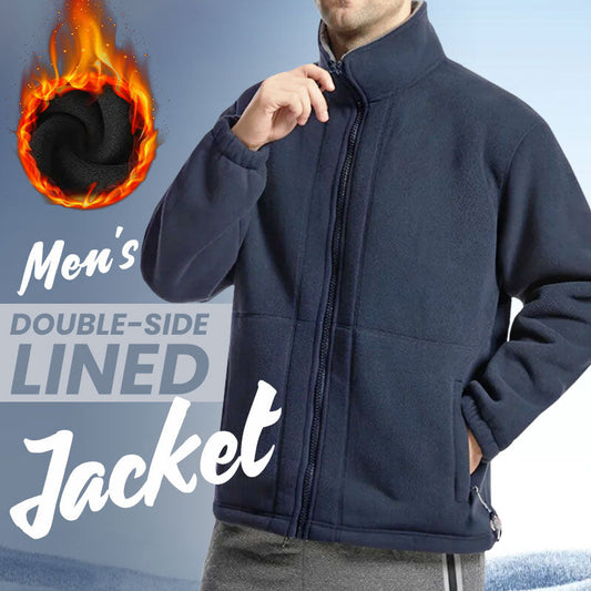 🎅Julförförsäljning🎁Herrjacka i dubbelvävd fleece🔥FRI FRAKT
