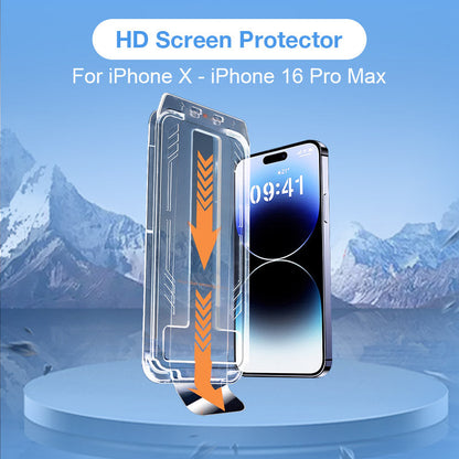 iPhone härdat anti-pekande skärmskydd - inga bubblor inget damm （tillgängligt i HD）