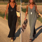 ✨Nyhet för försommar✨Maxi Cami-klänning med V-ringad dam