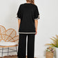 👚🌟 Stickad topp och vida byxor set