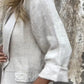 🎁💃Blazer med öppen front i bomull och linne för kvinnor🔥