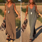 ✨Nyhet för försommar✨Maxi Cami-klänning med V-ringad dam