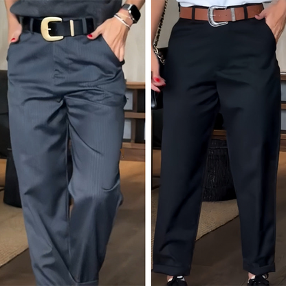 ⏳Tidsbegränsad rabatt✈️   Kvinnor Hög midja Casual Straight Blazer Byxor