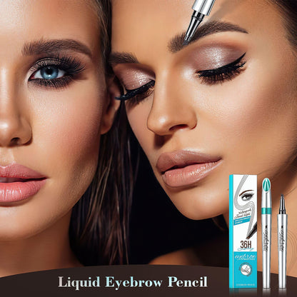 🌸🌸Köp 1 Få 1 Gratis🔥3D Vattentät mikroblading ögonbrynspenna 4 gaffelspets tatueringspenna (Förpackning med 2)