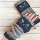 ⚡Christmas Hot Sale 50% OFF!🔥Warm and Cuddly🧤Women's Knitted Fingerless Gloves with Cute Cat Pattern🐱
