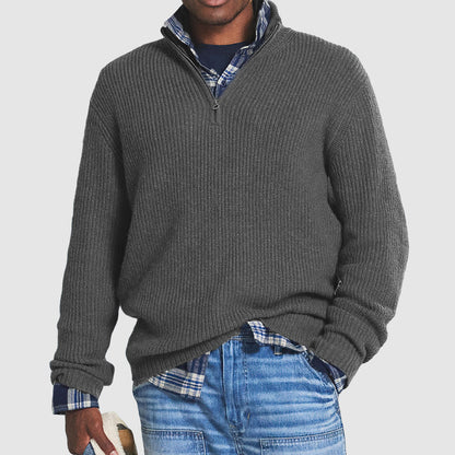 Herrtröja med dragkedja i business casual-stil (NY)