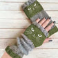 ⚡Christmas Hot Sale 50% OFF!🔥Warm and Cuddly🧤Women's Knitted Fingerless Gloves with Cute Cat Pattern🐱