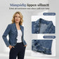 🧥 🌸 Dam Denimjacka med Volang & Öppen Framsida – Lättviktig & Feminin – Mångsidig & Chic 👗