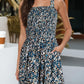 💃Kvinnor Sommar Square Neck Sleeveless Lös Casual Kort Smockad Romper✨