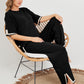 👚🌟 Stickad topp och vida byxor set