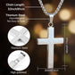 🎉KÖP 1, FÅ 1 GRATIS✝️ "Herrens bön"-halsband med klottrat kors