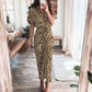 👗✨ V-ringad rynkad satinskjortklänning