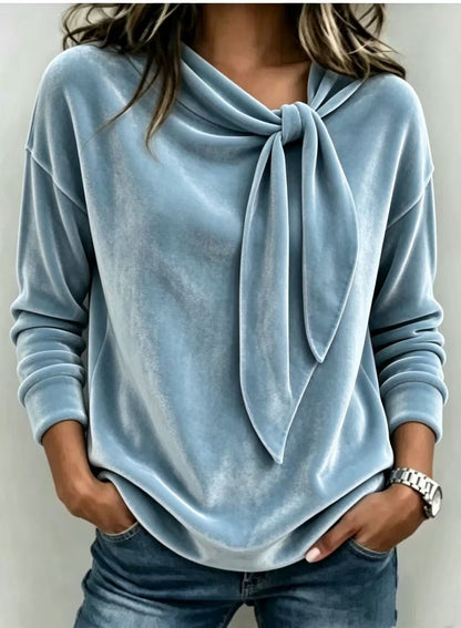 Nyhet✨ 🌸 Oversized blus i glansig sammetskvalitet