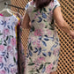 🔥Plus Size rund hals med lös ärm tryckt klänning