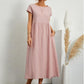 👗🌸 Kvinnors Bomull-Linne Enfärgad Klänning med Fickor – Andningsbar, Smickrande Midja & Lättvikt – Perfekt För Vår & Sommar ☀️