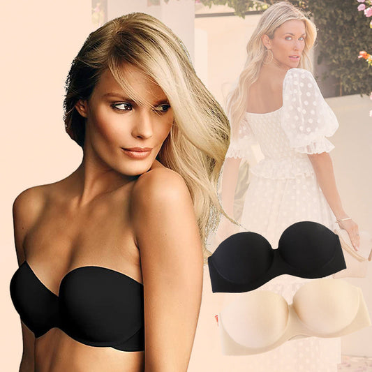 👙✨ Bekväm klassisk axelbandslös bh med sömlös design