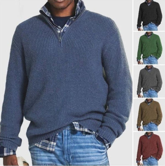 Herrtröja med dragkedja i business casual-stil (NY)