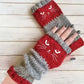 ⚡Christmas Hot Sale 50% OFF!🔥Warm and Cuddly🧤Women's Knitted Fingerless Gloves with Cute Cat Pattern🐱