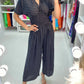 🔥 54% RABATT🔥 Jumpsuit med prickigt tryck och elastisk midja