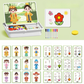 Magnetiska pussel Face Dress Up Travel Game Dubbelsidig förskola Pedagogisk inlärningsleksak för barn