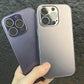 Matte plated tempered glass iPhone case