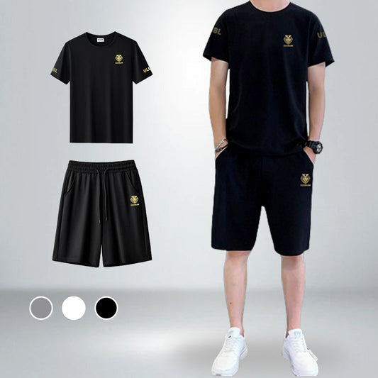 🔥FRI FRAKT🔥Herr Sommar Kortärmad T-Shirt & Byxor Shorts Träningsoverall