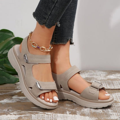 😍😍Wedge-sandaler med kardborreband för kvinnor