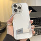 Transparent ramlös telefonväska med stativ för iPhone