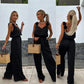 🔥 Ärmlös jumpsuit med vida ben för kvinnor