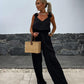 🔥 Ärmlös jumpsuit med vida ben för kvinnor