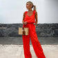 🔥 Ärmlös jumpsuit med vida ben för kvinnor