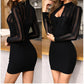 👄✨Sexig mesh bodycon miniklänning