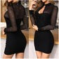 👄✨Sexig mesh bodycon miniklänning