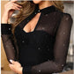 👄✨Sexig mesh bodycon miniklänning