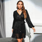 ✨New Arrival✨Multi Sequin Cross Over Front Dress