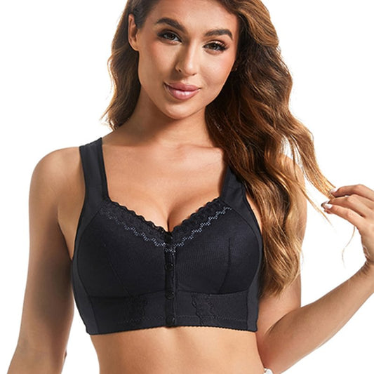 🌸Soutien-gorge respirant Plus Size pour femmes avec fermeture frontale