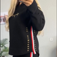 💖Kvinnors Långärmad Randig Casual Huvtröja & Byxor