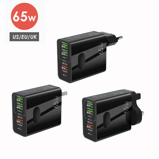 🔥60% Rabatt🔥 65W snabbladdare med flera portar
