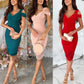 Slim Fit Sexy Off-Shoulder Bodycon-klänning för kvinnor