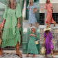 💖SISTA DAGEN FÖRSÄLJNING 57% RABATT💖 Elegant boho maxiklänning för kvinnor med puffärmar👗