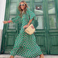 💖SISTA DAGEN FÖRSÄLJNING 57% RABATT💖 Elegant boho maxiklänning för kvinnor med puffärmar👗