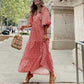 💖SISTA DAGEN FÖRSÄLJNING 57% RABATT💖 Elegant boho maxiklänning för kvinnor med puffärmar👗