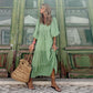 💖SISTA DAGEN FÖRSÄLJNING 57% RABATT💖 Elegant boho maxiklänning för kvinnor med puffärmar👗